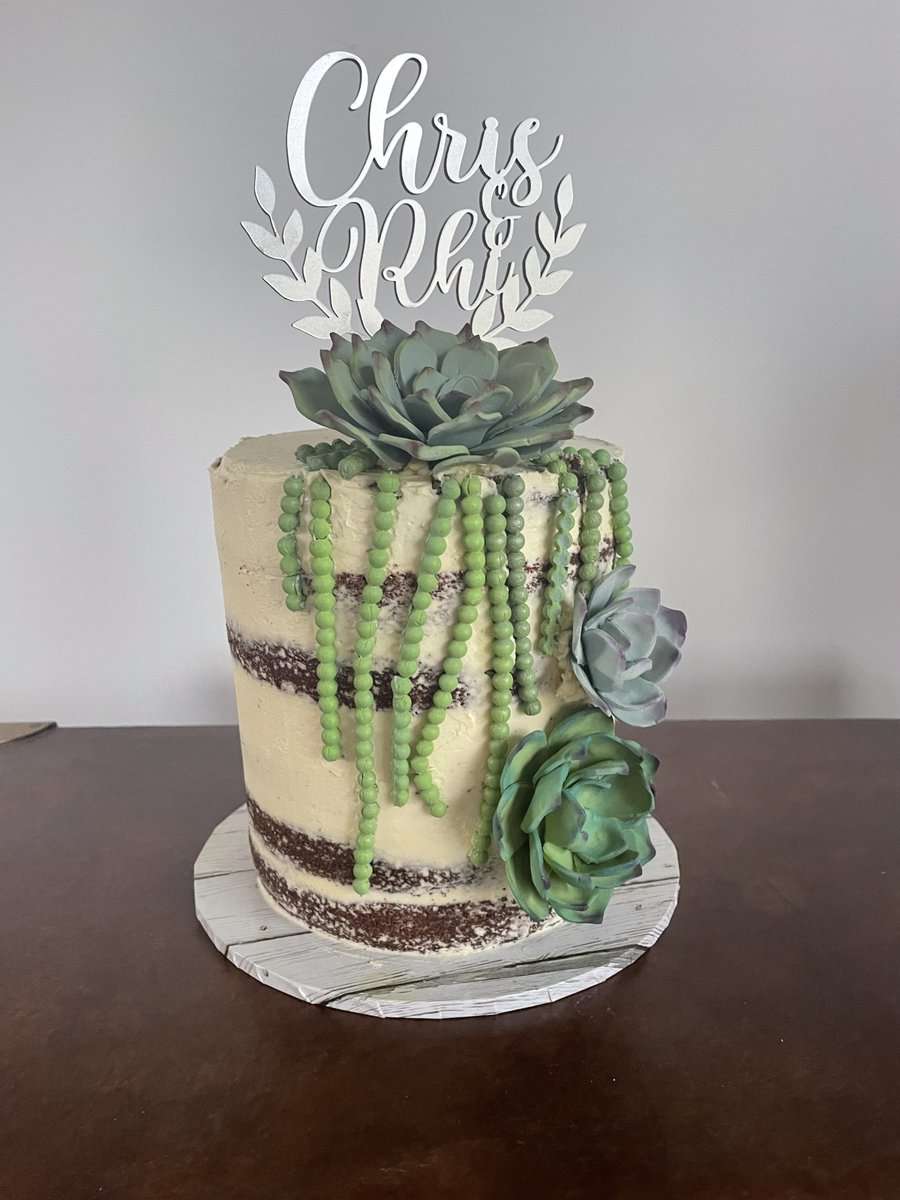 succulent wedding cake